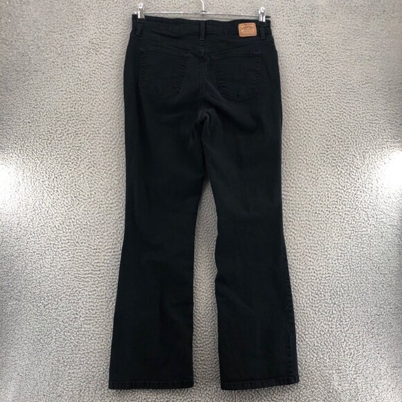 Levis Jeans Womens 12 Black Denim At Waist Bootcut Stretch Signature Western - Picture 3 of 12